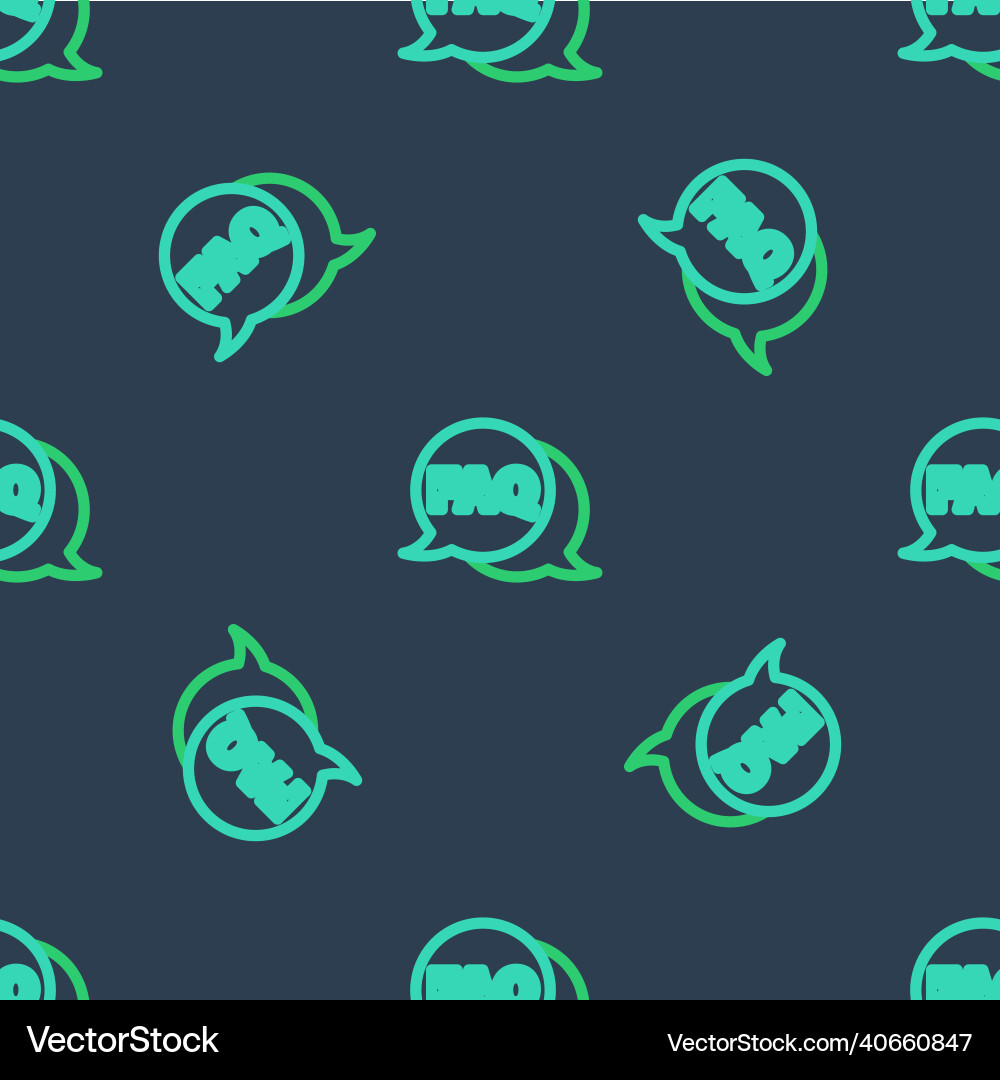 Line speech bubble with text faq information icon Vector Image