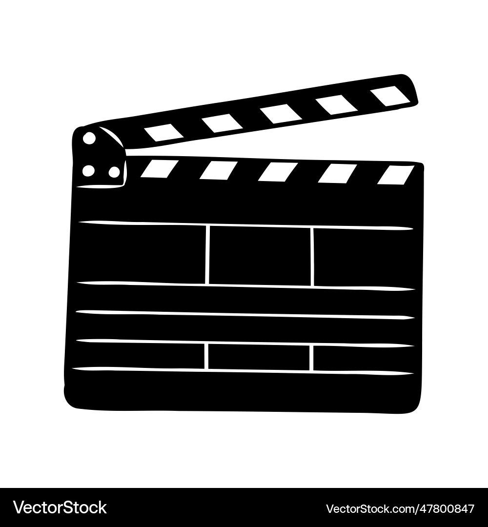 Linear clapper icon for the movie a firecracker Linear clapper icon for the movie a firecracker vector image