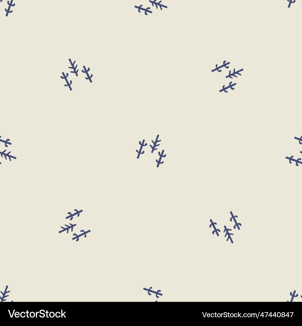 Masculine block print woodland tree pattern Masculine block print woodland tree pattern vector image