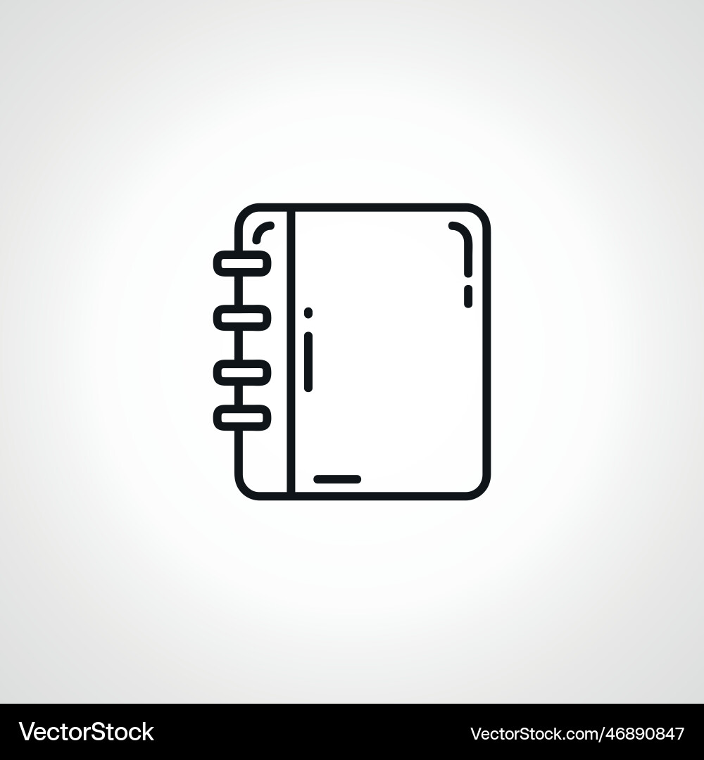 Notebook icon notepad outline Notebook icon notepad outline vector image