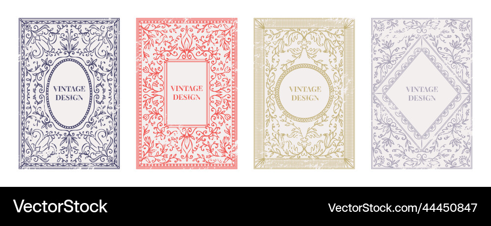 Old antique borders apothecary pattern retro Old antique borders apothecary pattern retro vector image