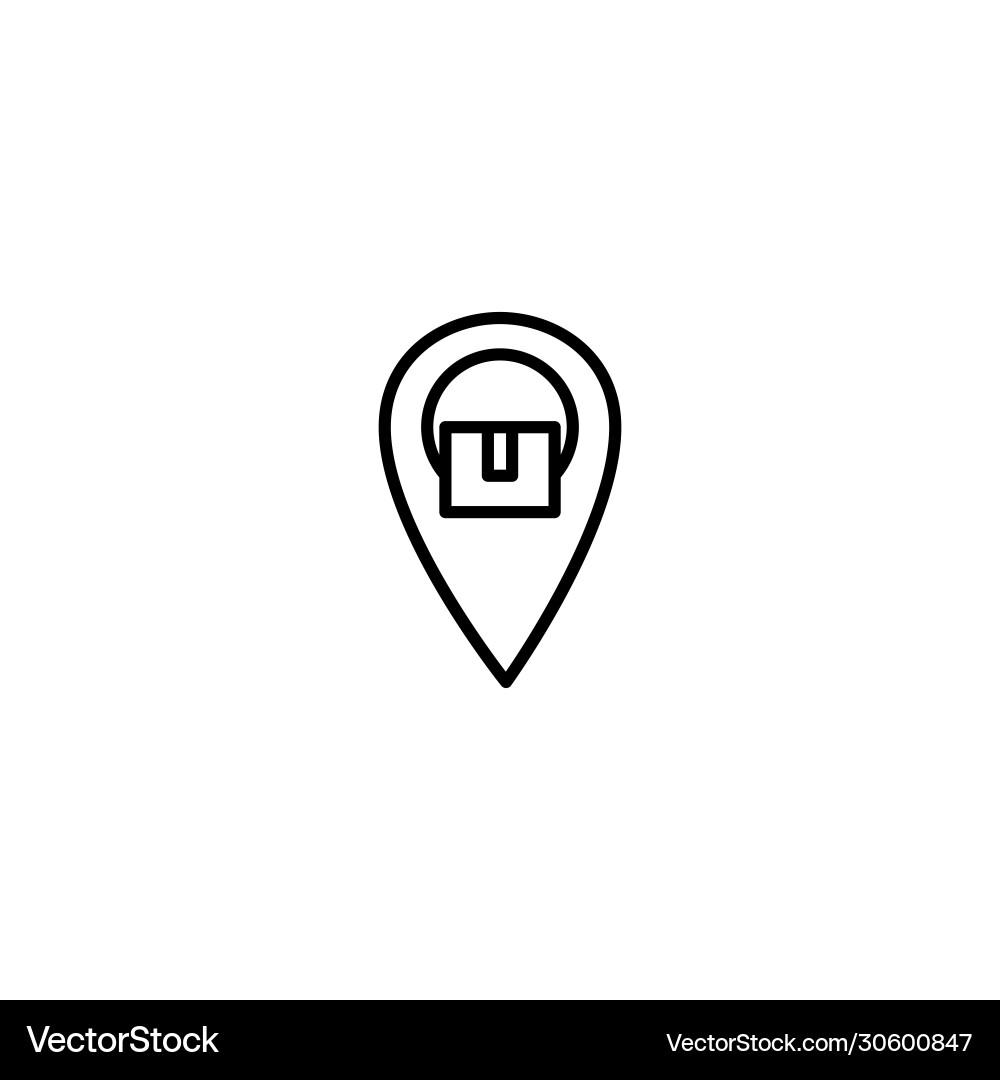 Package location tracking icon Royalty Free Vector Image