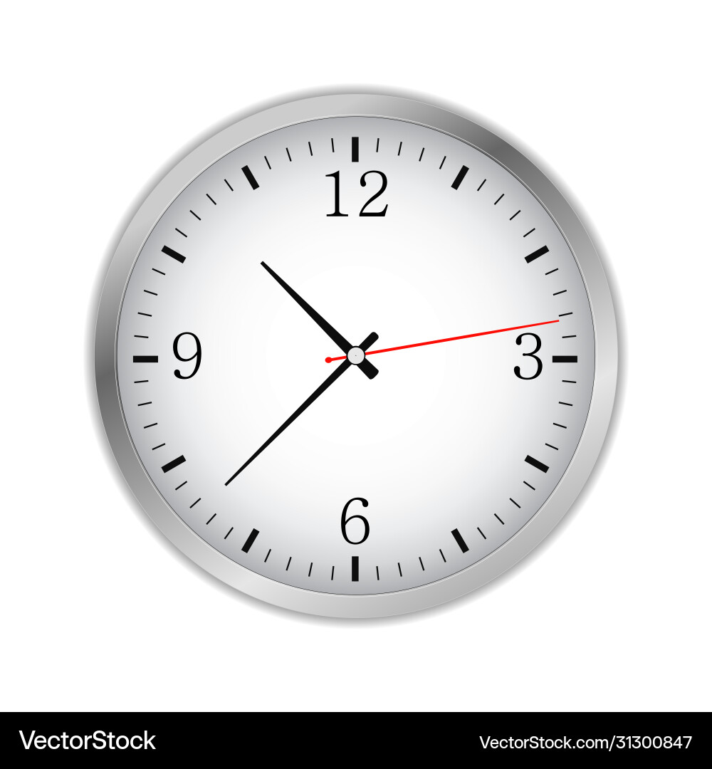 Retro Circle Clock - Analog Timepiece vector image