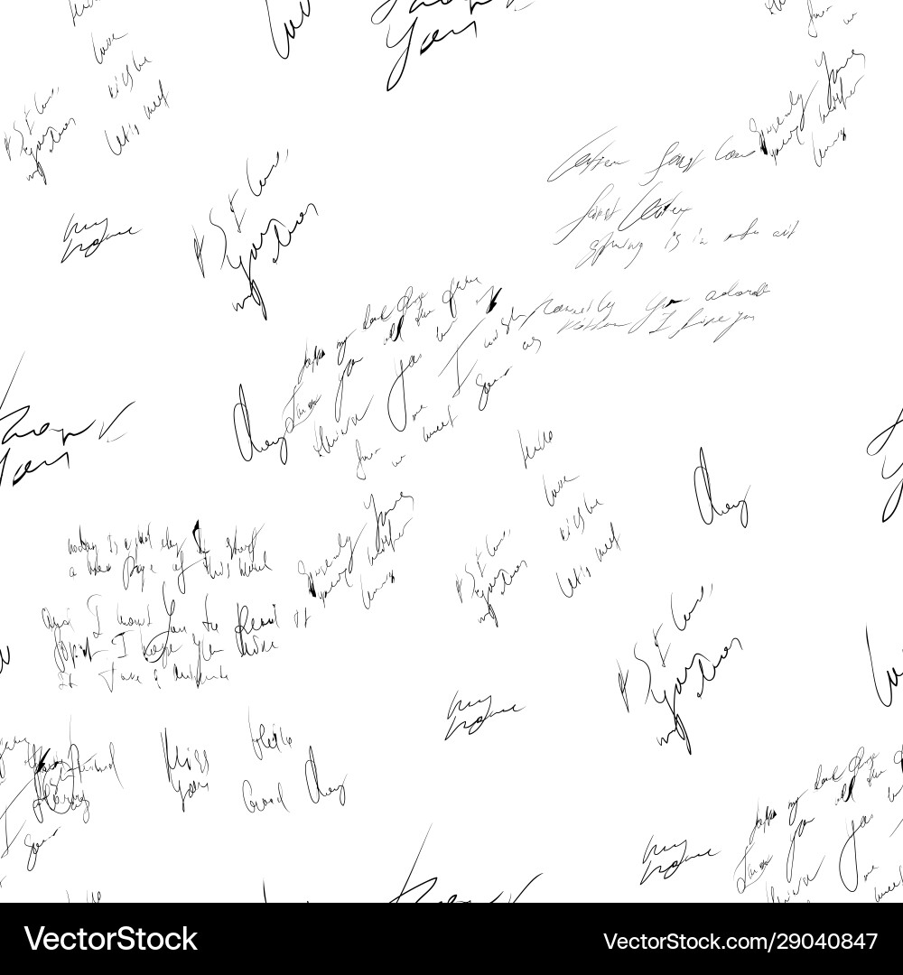 Seamless abstract text pattern handwritten font Seamless abstract text pattern handwritten font vector image