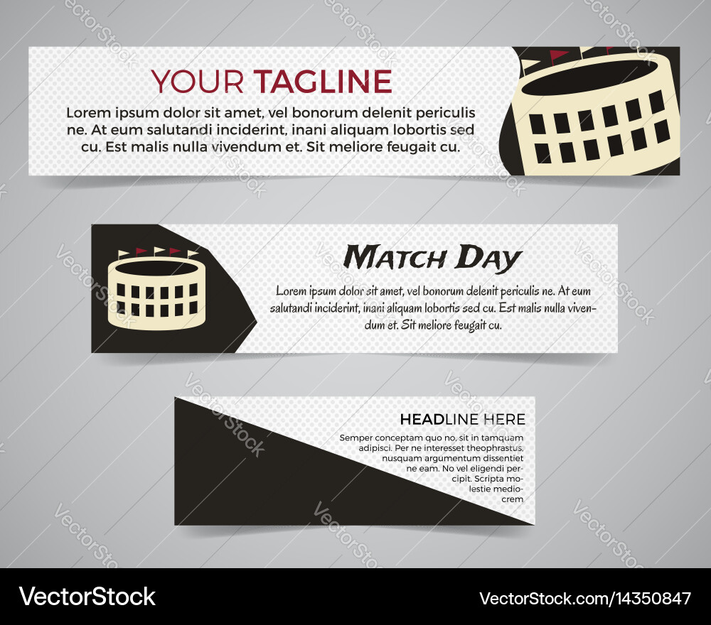 Set american football banner template vector image