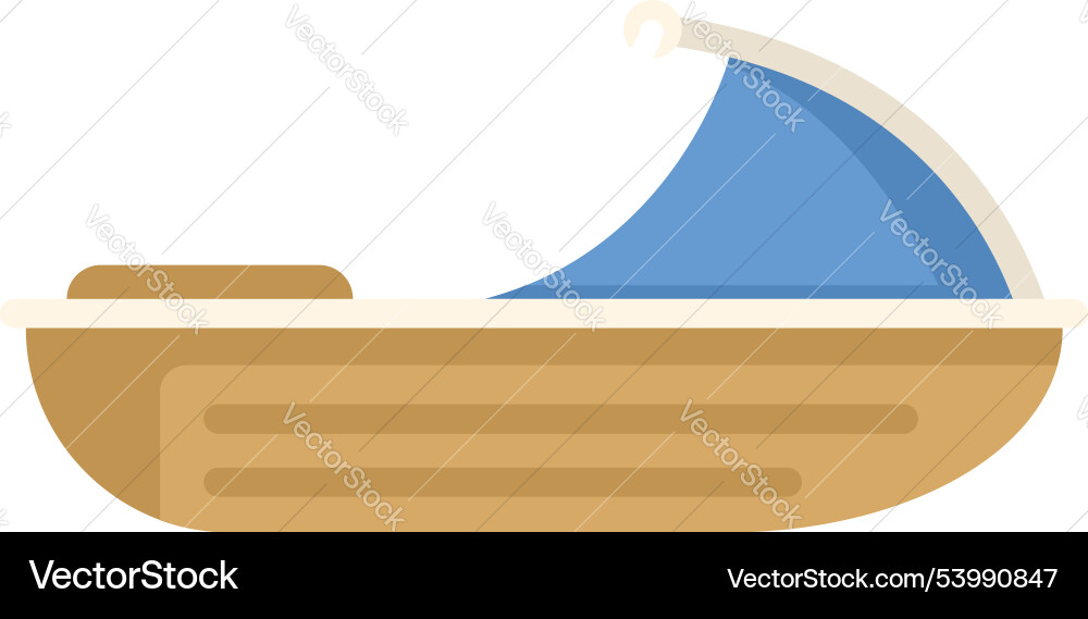 Small fishing boat with canopy for trip Small fishing boat with canopy for trip vector image
