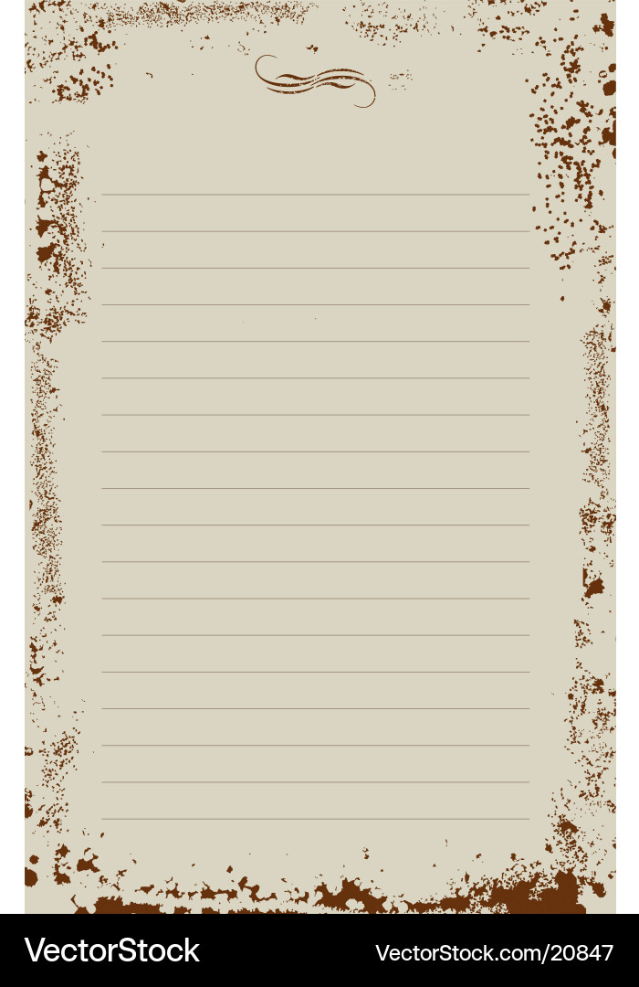 Vintage Notepad Grunge Background vector image