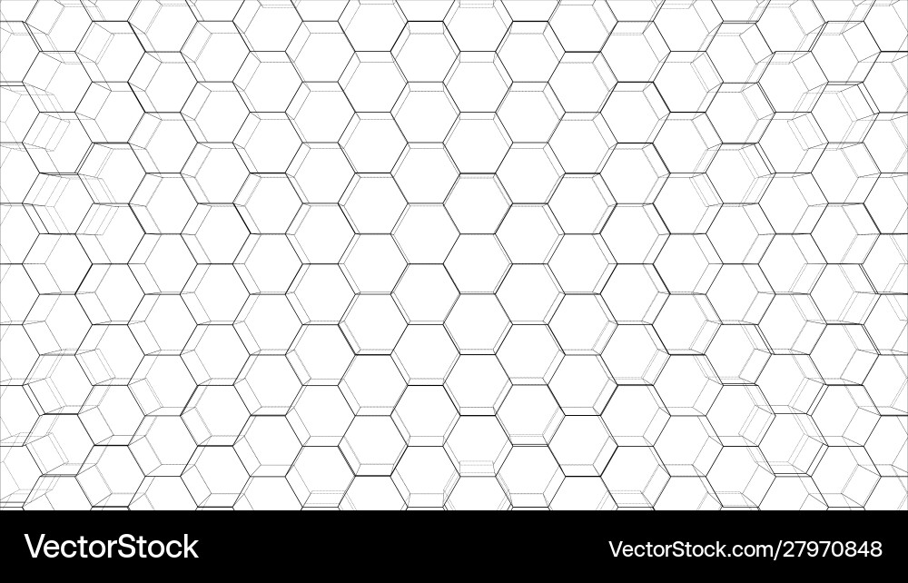 Abstract background hexagons outline Abstract background hexagons outline Vector Image