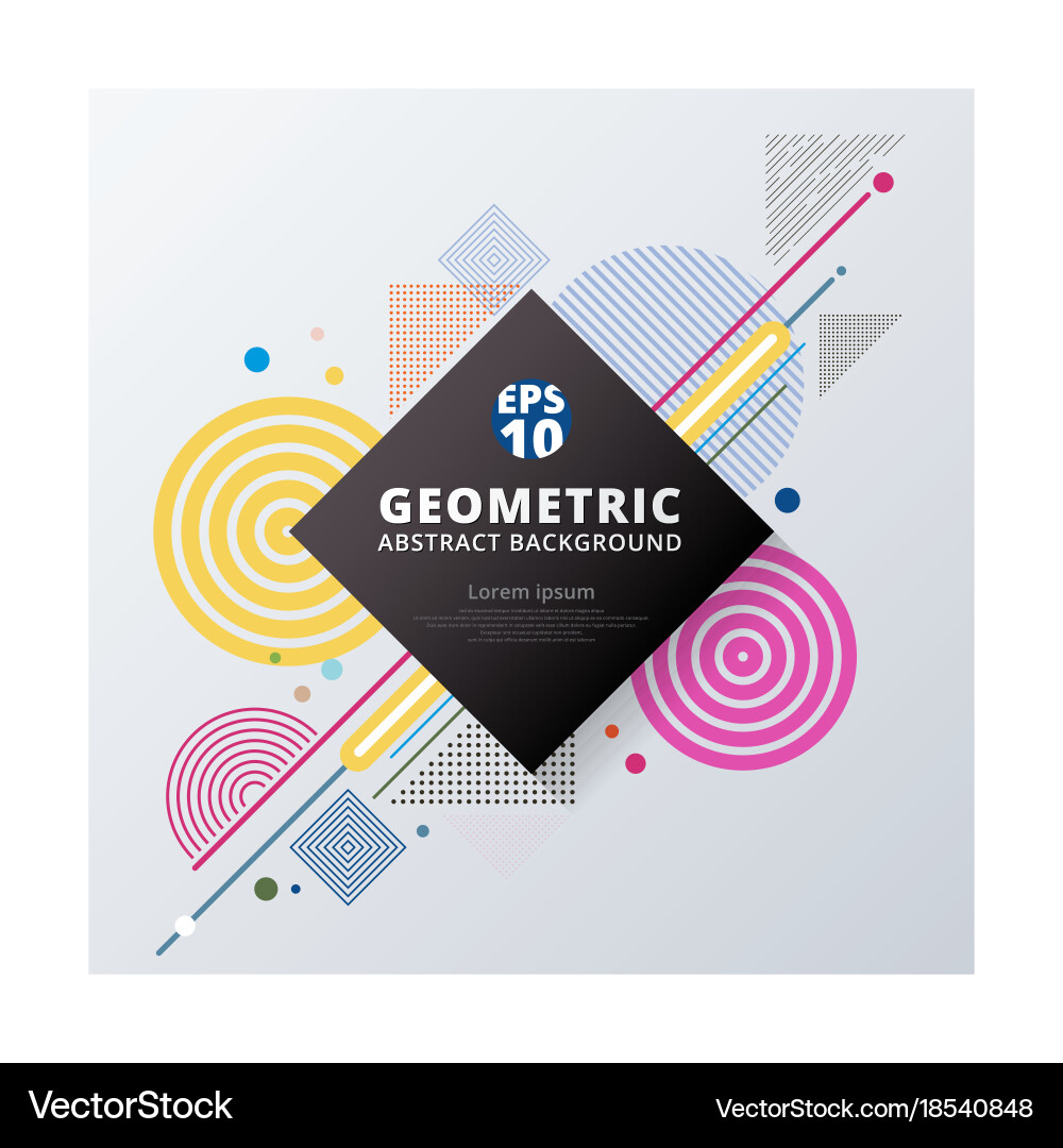 Abstract colorful color circle geometric pattern Vector Image