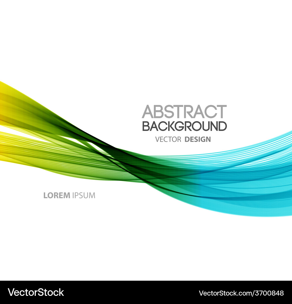 Abstract curved lines background template vector image