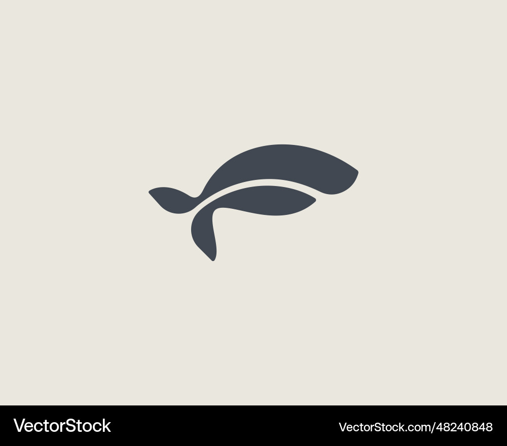 Abstract fish logo design template creative Abstract fish logo design template creative vector image