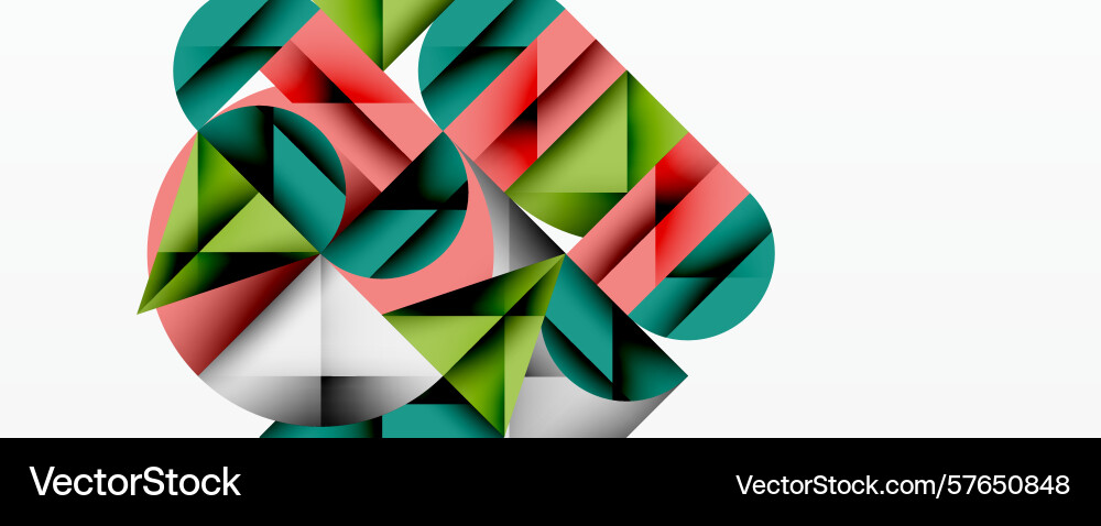 Abstract geometric shapes overlap creating vector image