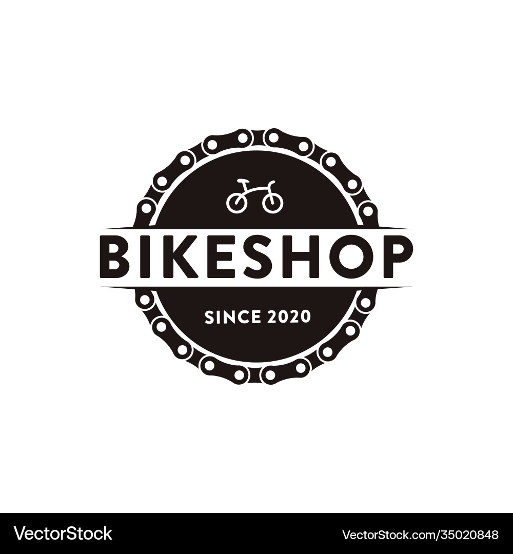 Bicycle bike shop club logo icon Bicycle bike shop club logo icon vector image