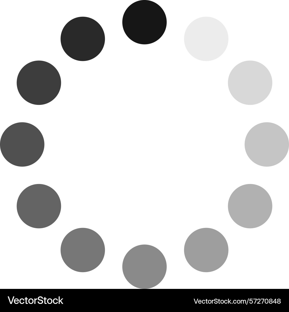 Circular loading symbol featuring twelve dots Circular loading symbol featuring twelve dots vector image