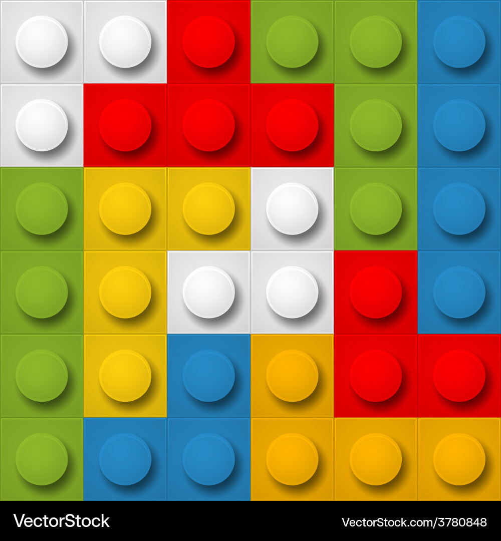 Color constructor blocks seamless background Vector Image