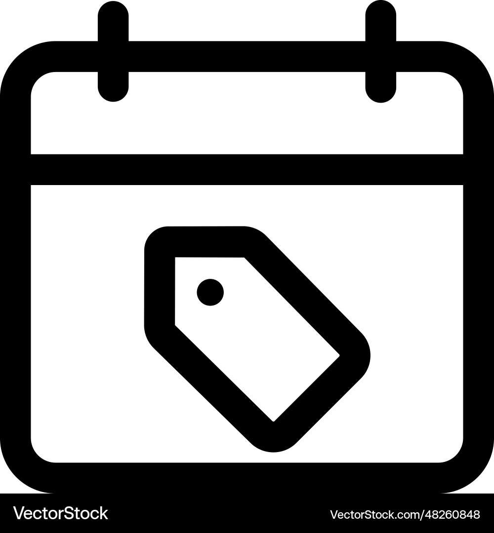 Discounted price released on a selective date Vector Image