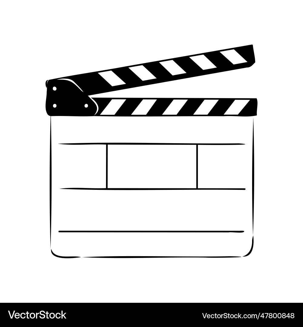 Linear clapper icon for the movie a firecracker Linear clapper icon for the movie a firecracker vector image