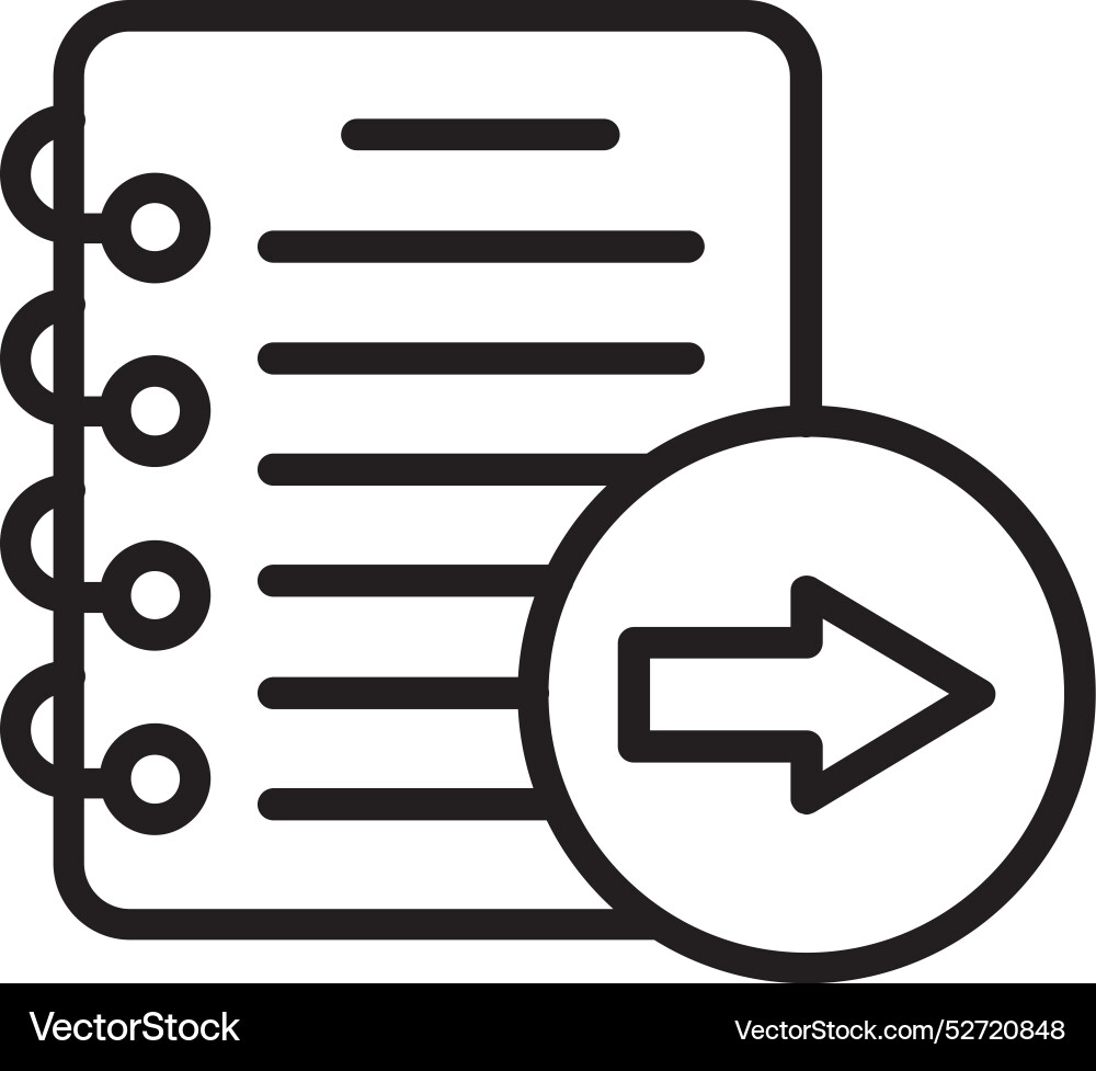 Notes line icon design Vector Image