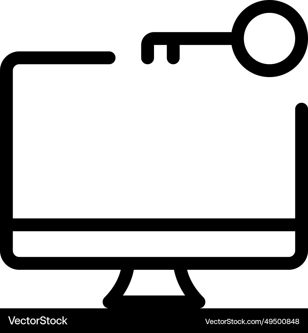 Security or encryption feature in desktop vector image