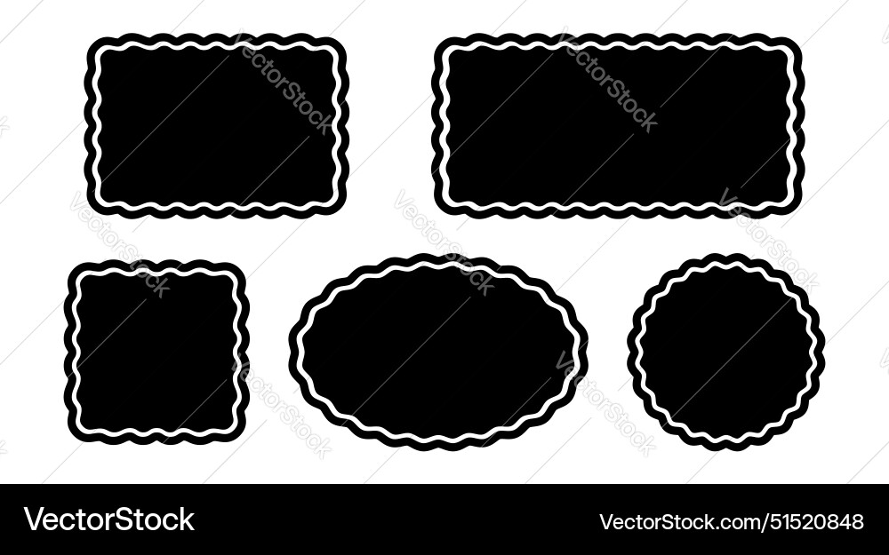 Set of rectangle square oval and circle shapes Set of rectangle square oval and circle shapes vector image