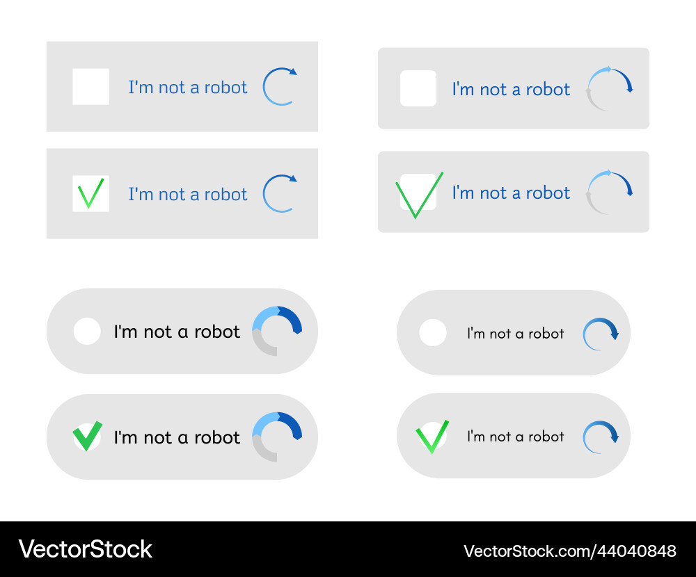 Template for entering captcha im not a robot Template for entering captcha im not a robot vector image