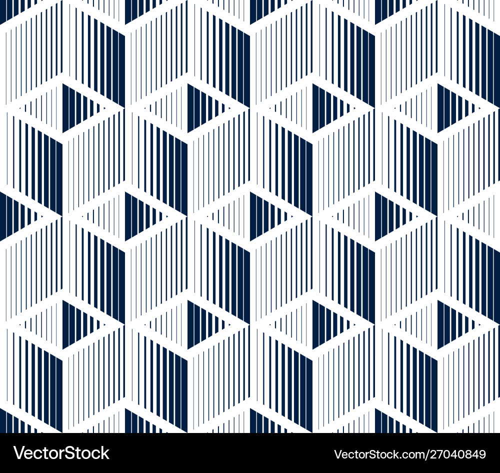 3d cubes seamless pattern background lined 3d cubes seamless pattern background lined vector image