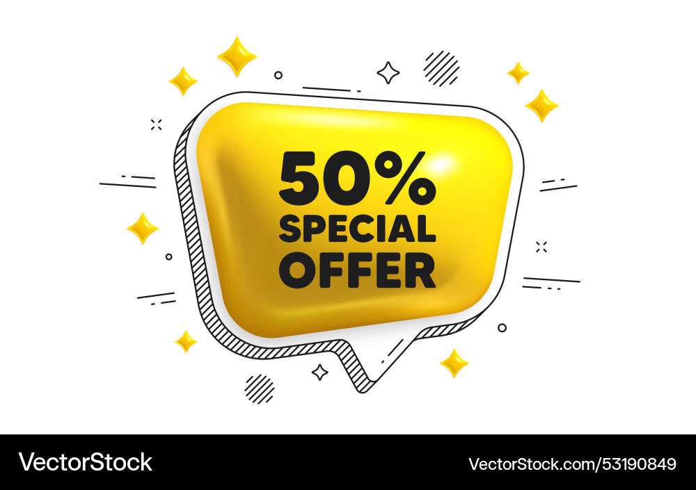 50 percent discount offer sale price promo sign 50 percent discount offer sale price promo sign vector image