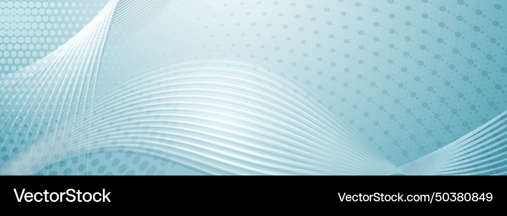 Abstract background of halftone dots and curved vector image