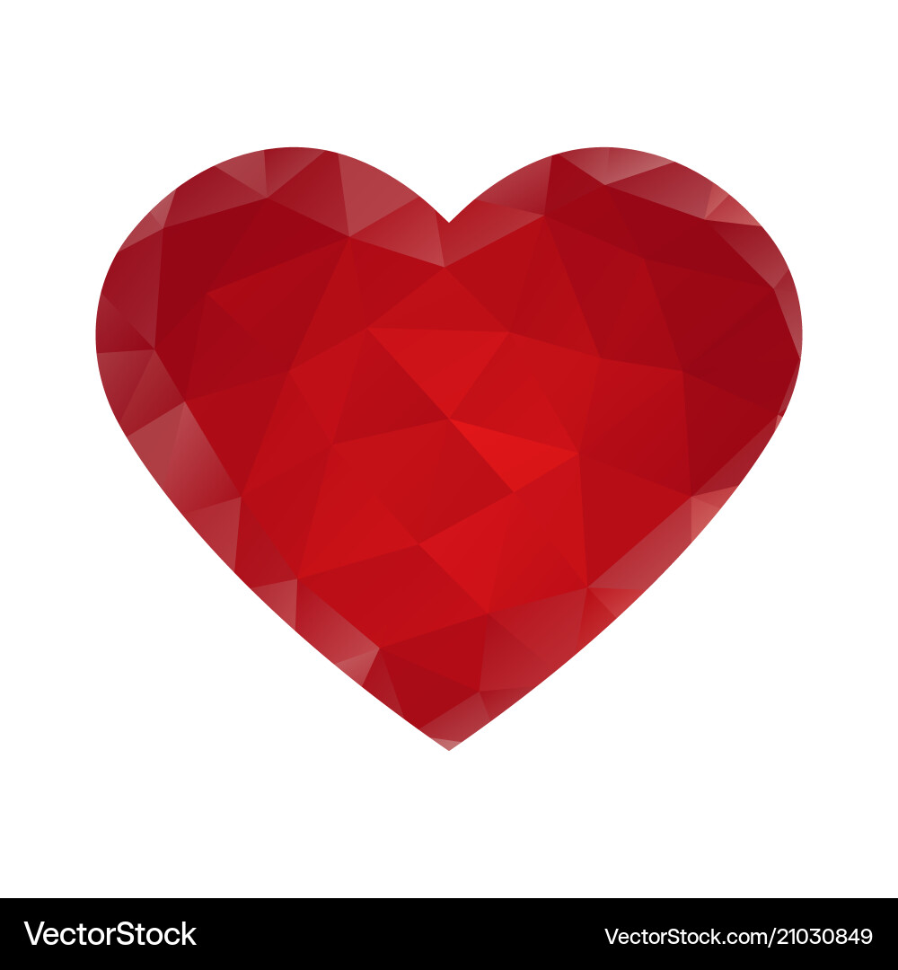 Abstract Heart with Triangles vector image