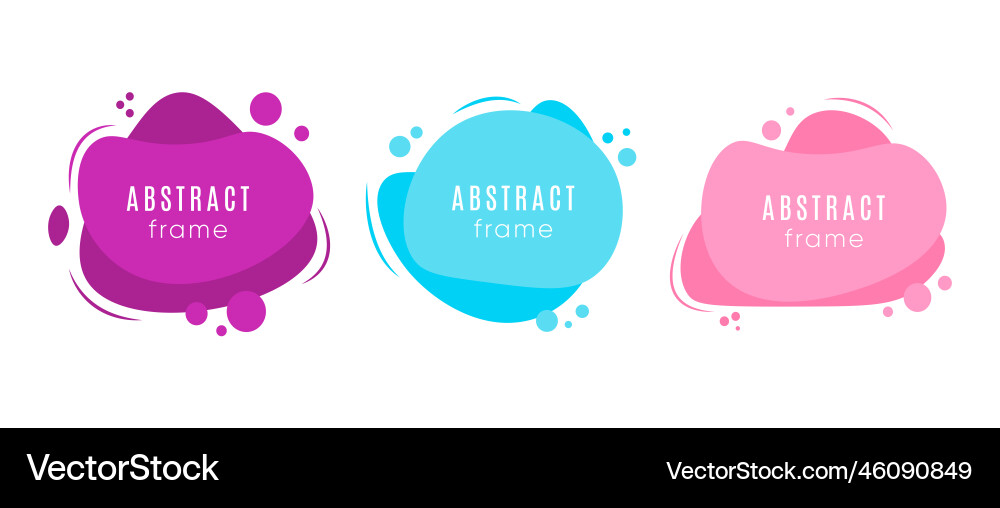 Abstract modern shapes and lines frame set Abstract modern shapes and lines frame set Vector Image