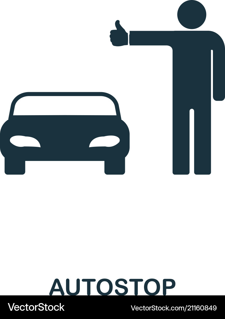 Autostop icon mobile app printing web site vector image