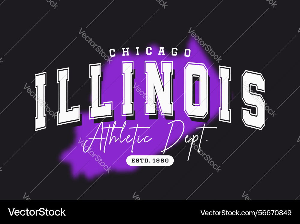 Chicago illinois t-shirt design slogan Vector Image