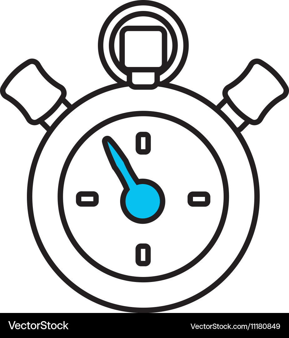 Chronometer counter isolated icon Vector Image