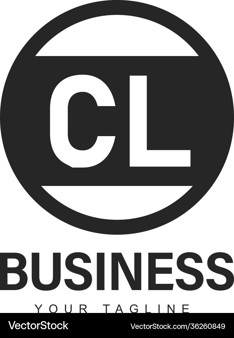 Cl initial a logo design with abstract style Cl initial a logo design with abstract style vector image