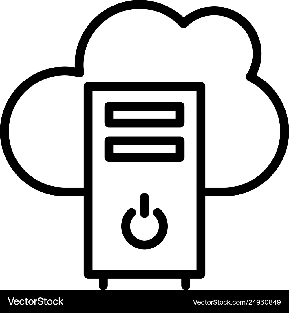 Cloud computer Cloud computer Vector Image