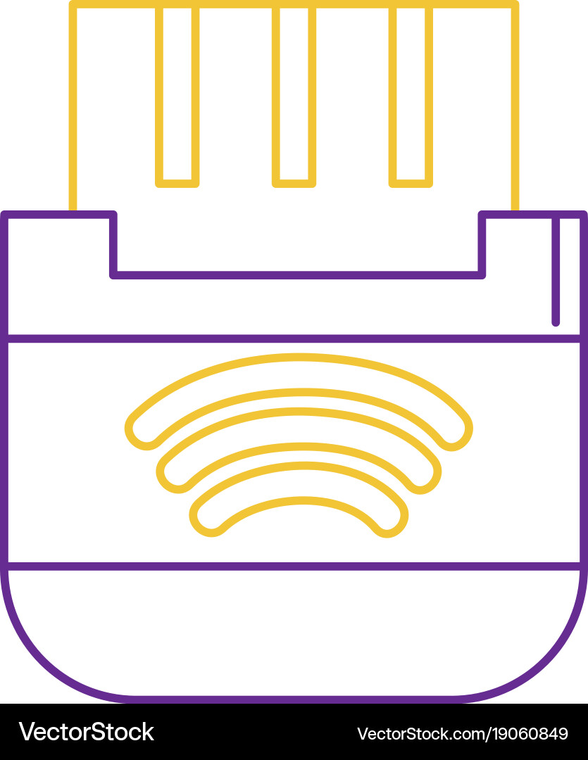 Color line usb memory technology to save data vector image