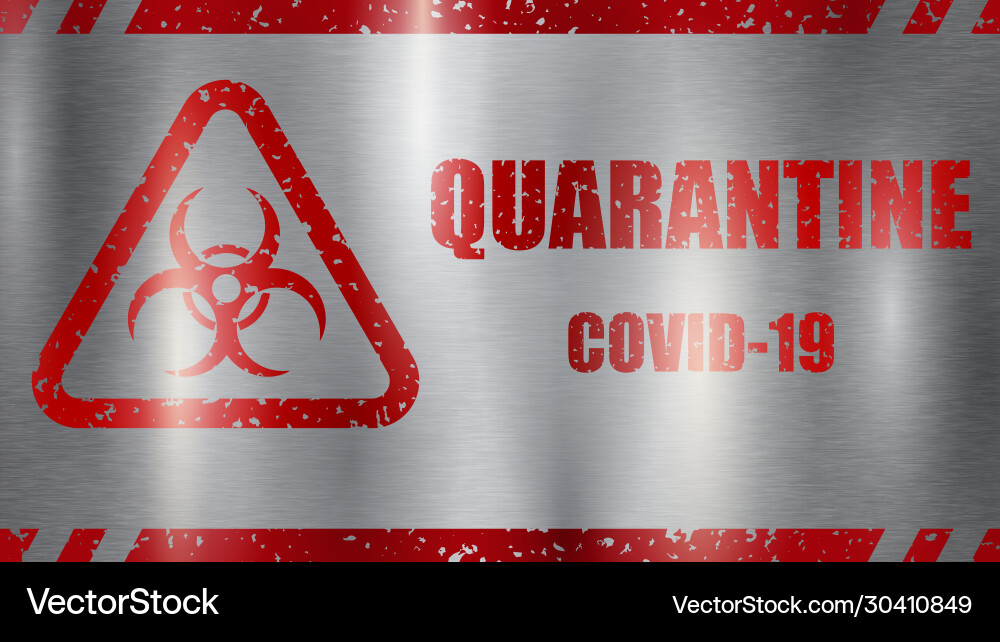 Coronavirus warning sign Royalty Free Vector Image