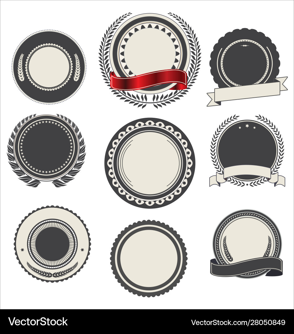 Empty retro labels collection Vector Image