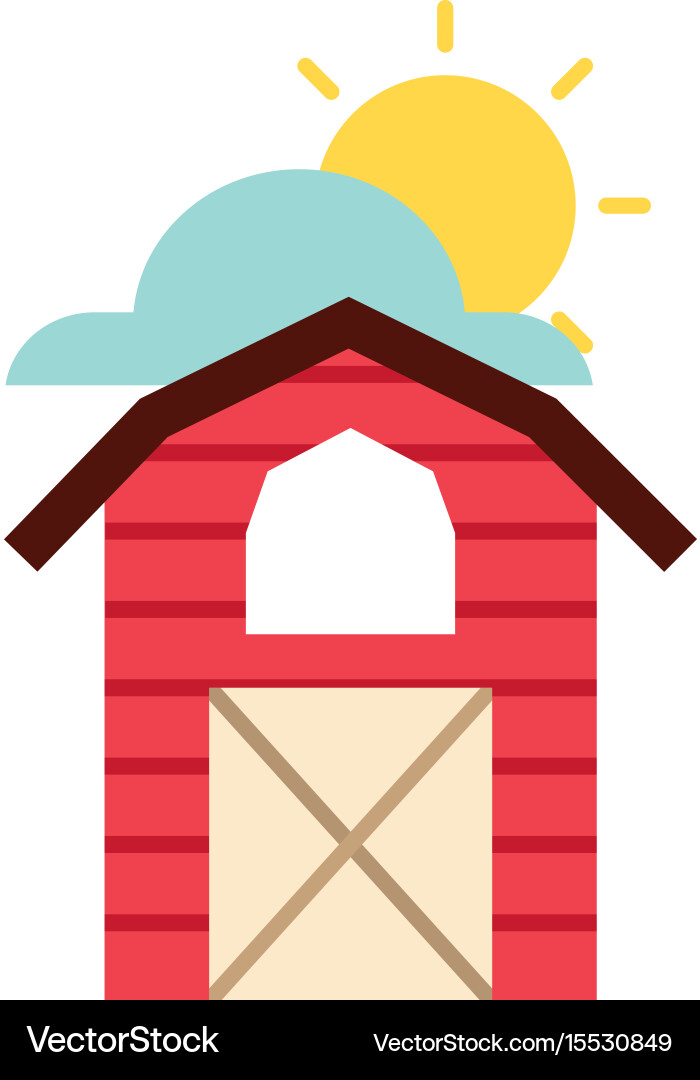 Farm stable building icon Royalty Free Vector Image
