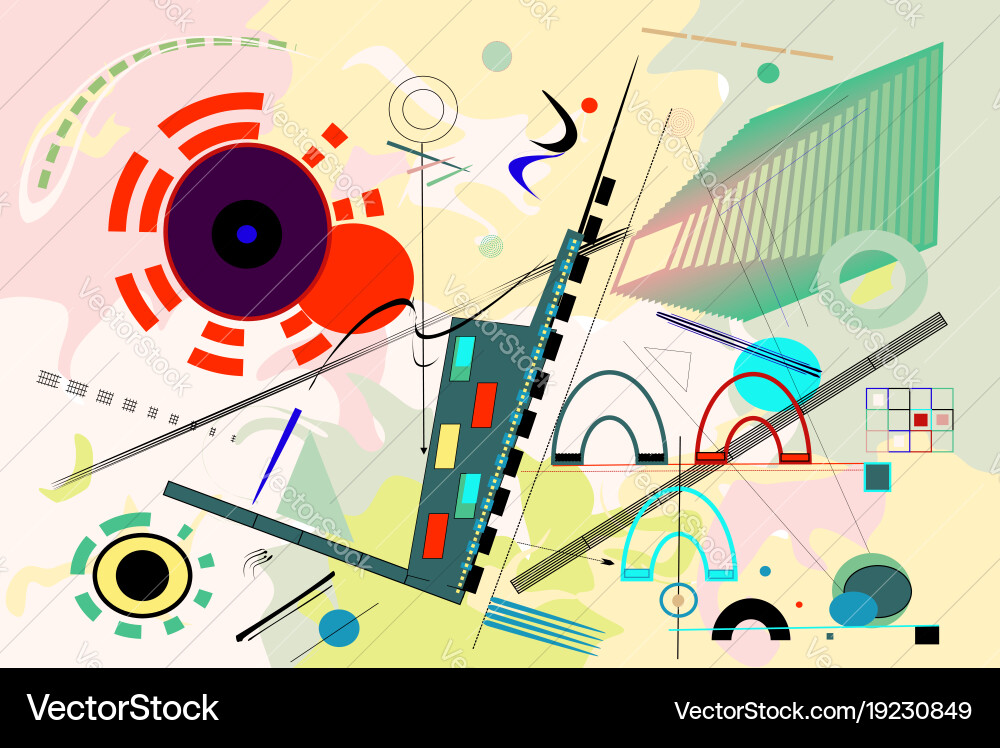 Geometric Abstraction - Dynamic Lines vector image