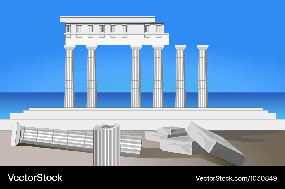 Greek architecture Royalty Free Vector Image - VectorStock