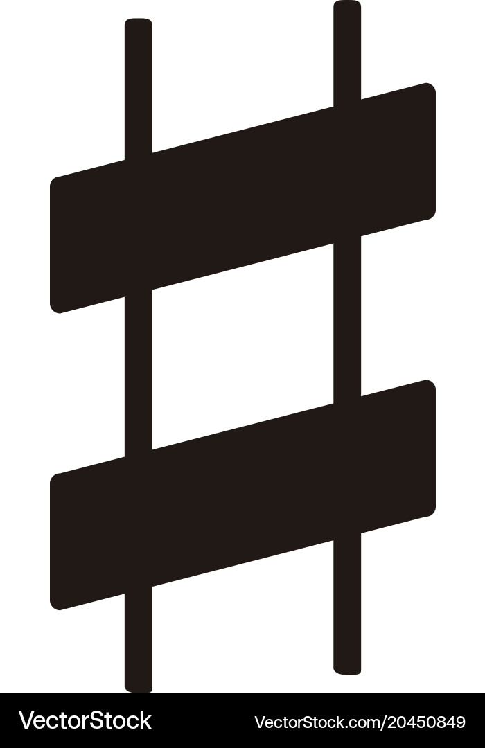 Isolated sharp key signature musical note vector image