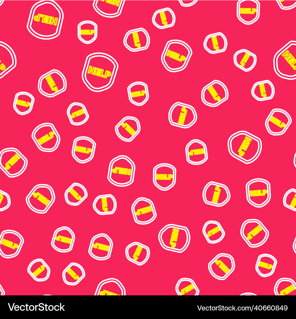 Line shield with text help icon isolated seamless Line shield with text help icon isolated seamless Vector Image