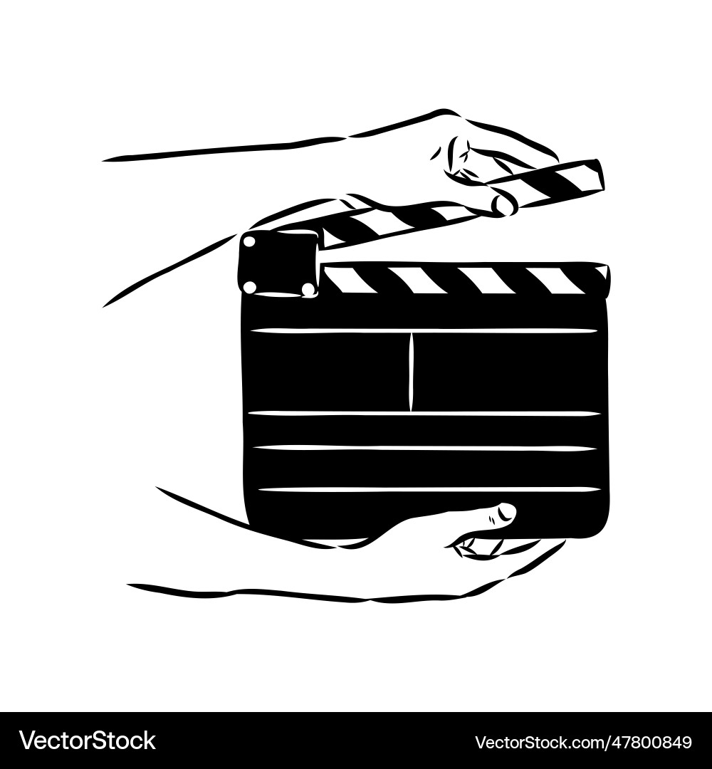 Linear clapper icon for the movie a firecracker Linear clapper icon for the movie a firecracker vector image