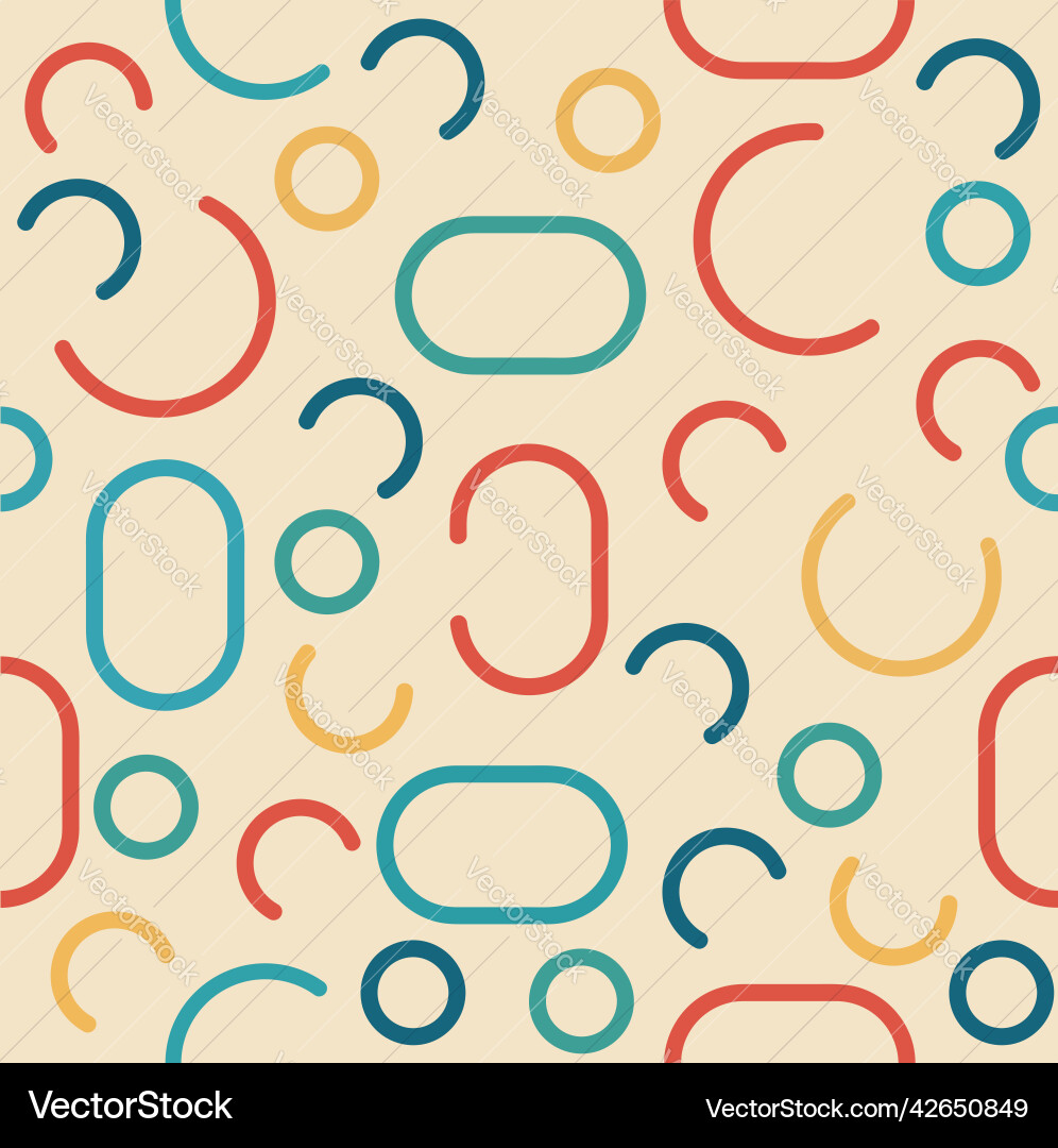Retro Colorful Seamless Pattern vector image