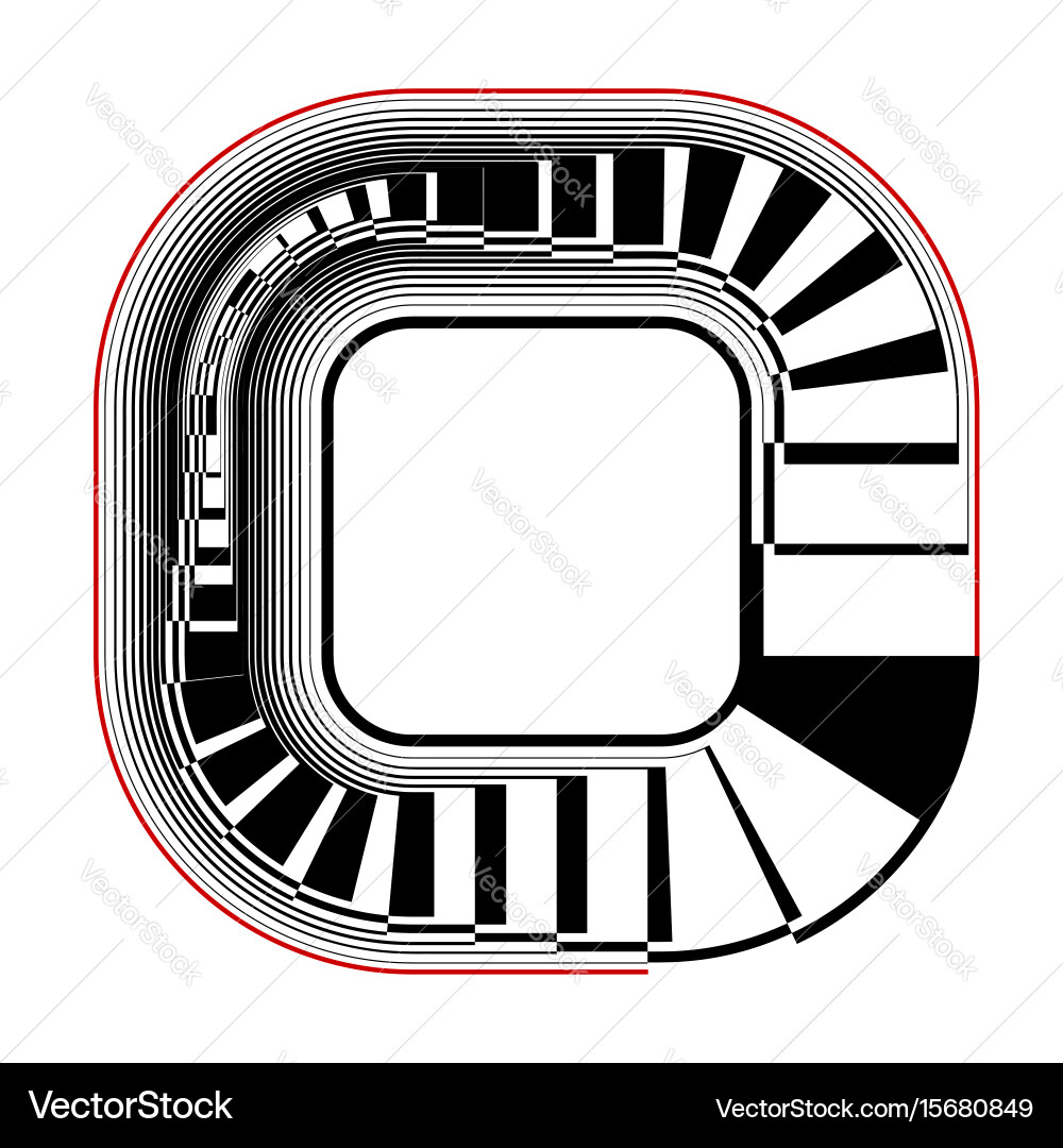 Rotating Square Pattern Vector Image