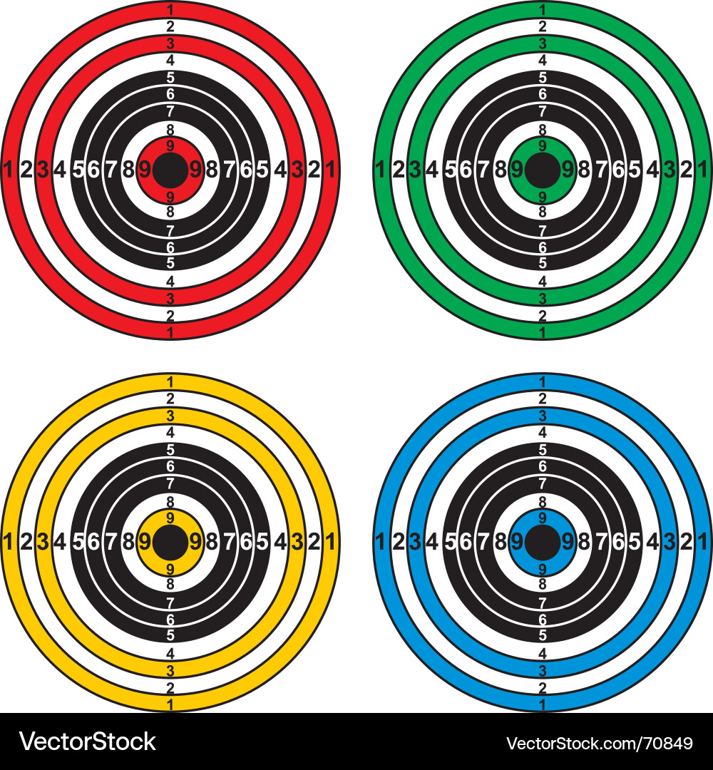 Schießziele für Range Practice Vektorbild