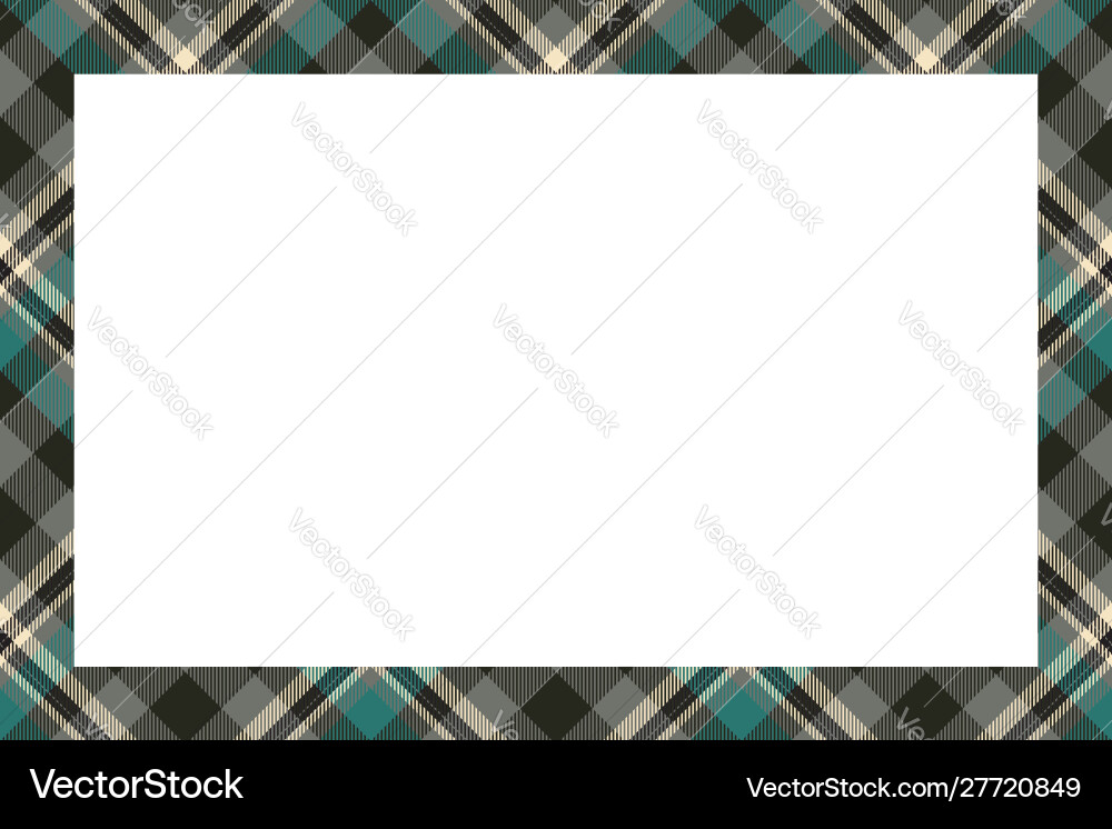 Scottish Tartan Border Pattern vector image
