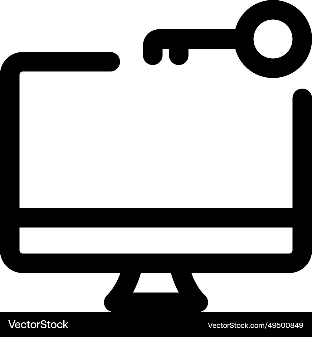 Security or encryption feature in desktop Vector Image
