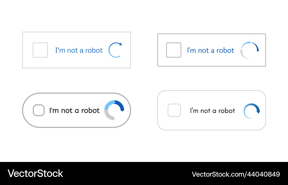 Template for entering captcha im not a robot Template for entering captcha im not a robot vector image